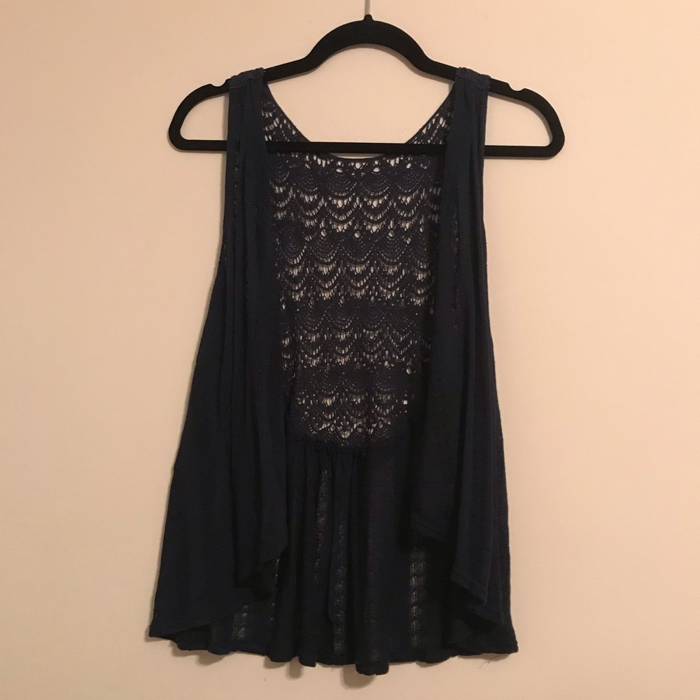 🏔Nave blue shawl/vest